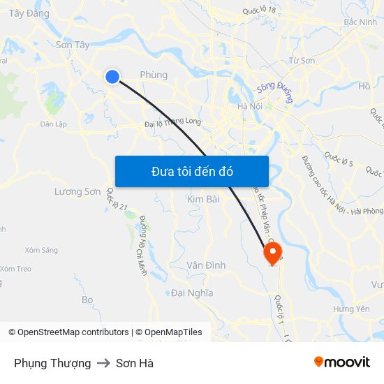 Phụng Thượng to Sơn Hà map