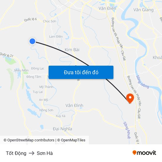 Tốt Động to Sơn Hà map