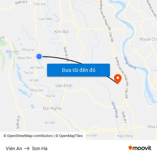 Viên An to Sơn Hà map