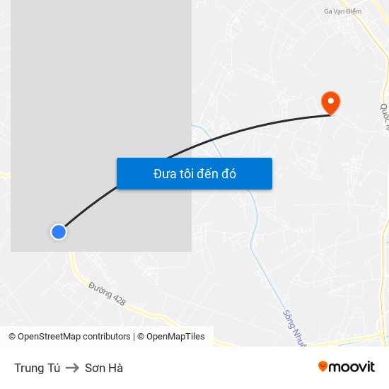Trung Tú to Sơn Hà map