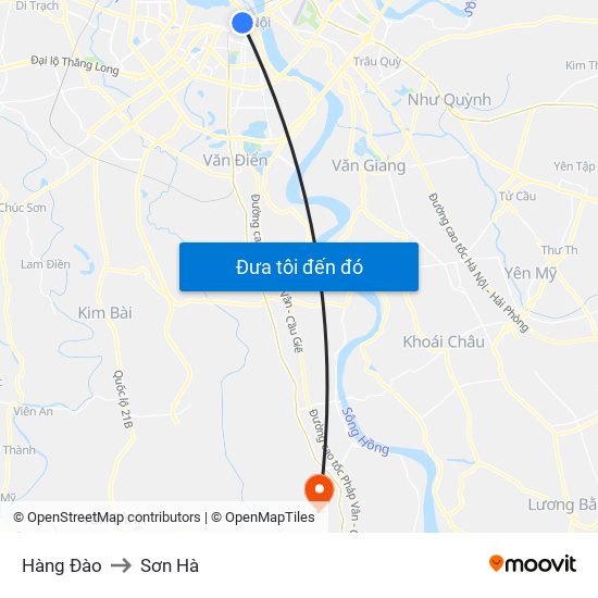 Hàng Đào to Sơn Hà map