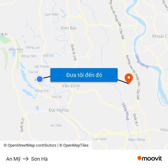 An Mỹ to Sơn Hà map