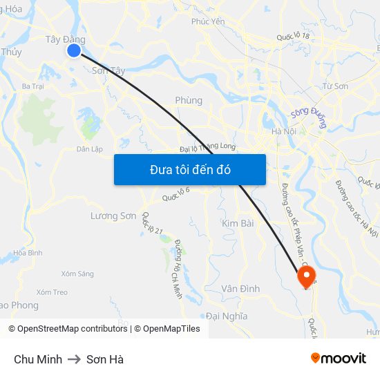 Chu Minh to Sơn Hà map