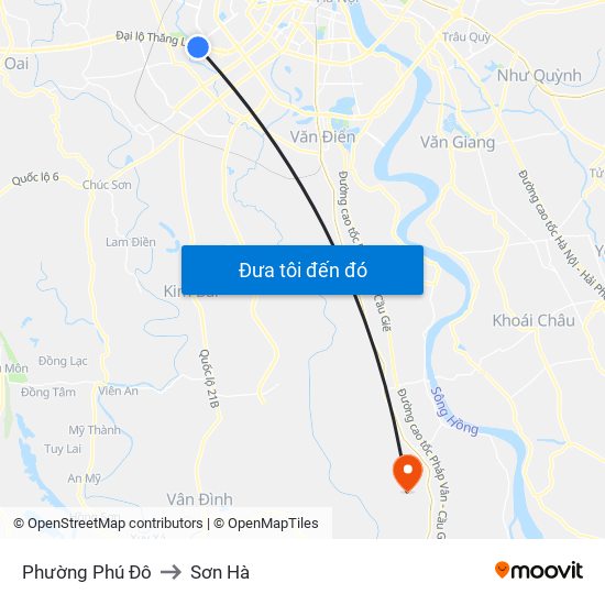 Phường Phú Đô to Sơn Hà map
