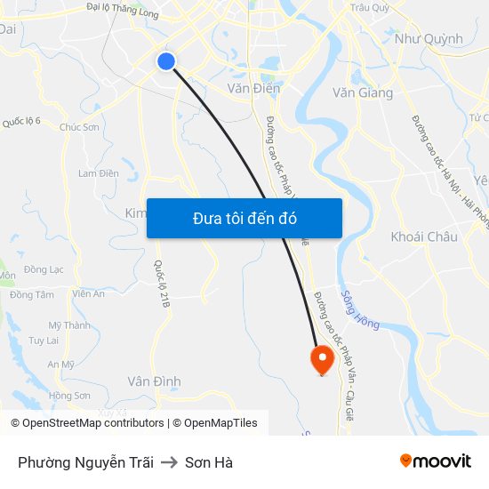 Phường Nguyễn Trãi to Sơn Hà map