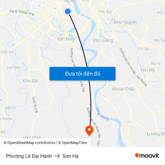Phường Lê Đại Hành to Sơn Hà map
