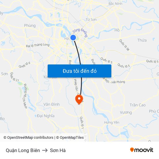 Quận Long Biên to Sơn Hà map