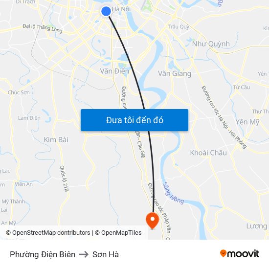 Phường Điện Biên to Sơn Hà map