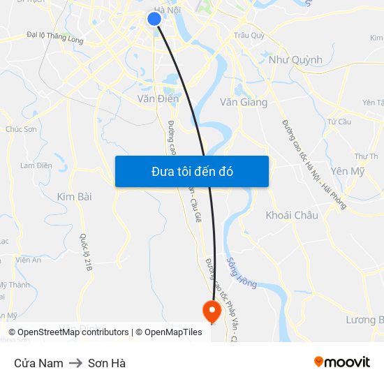 Cửa Nam to Sơn Hà map