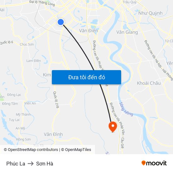 Phúc La to Sơn Hà map