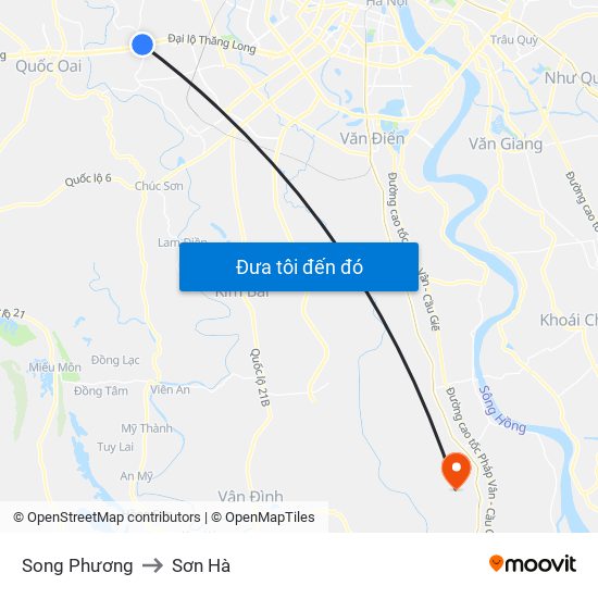 Song Phương to Sơn Hà map