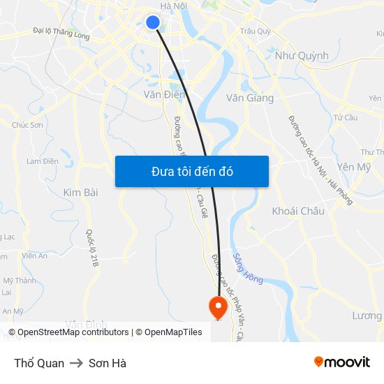 Thổ Quan to Sơn Hà map
