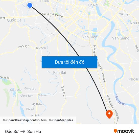 Đắc Sở to Sơn Hà map