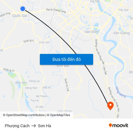 Phượng Cách to Sơn Hà map