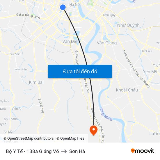 Bộ Y Tế - 138a Giảng Võ to Sơn Hà map