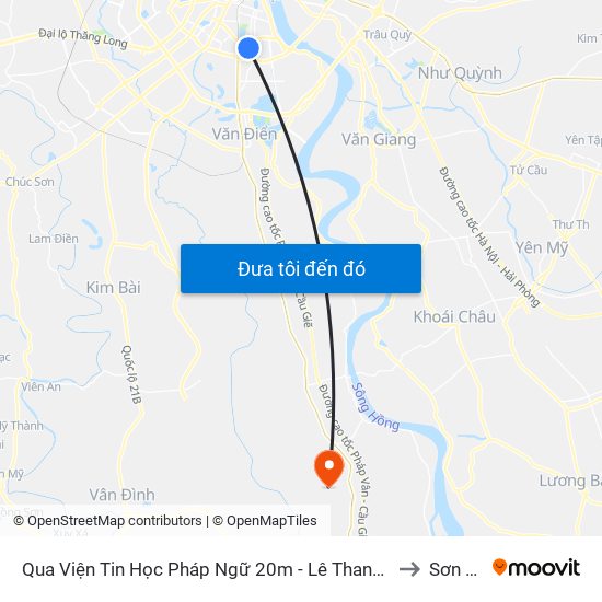 Qua Viện Tin Học Pháp Ngữ 20m - Lê Thanh Nghị to Sơn Hà map