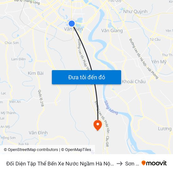 Đối Diện Tập Thể Bến Xe Nước Ngầm Hà Nội - Ngọc Hồi to Sơn Hà map