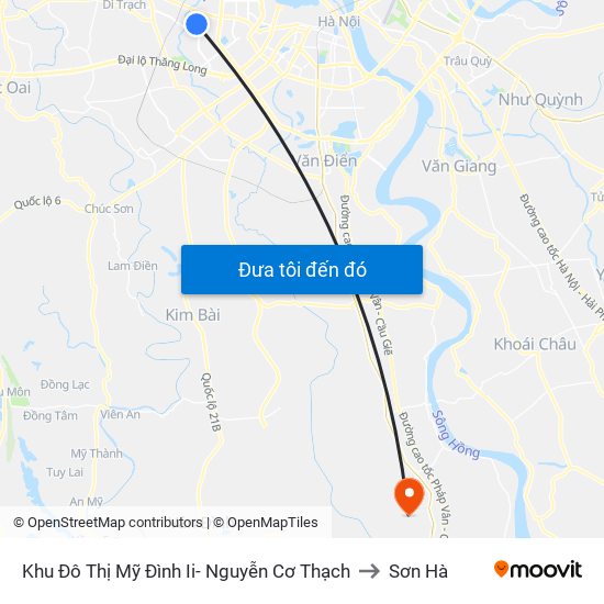 Khu Đô Thị Mỹ Đình Ii- Nguyễn Cơ Thạch to Sơn Hà map