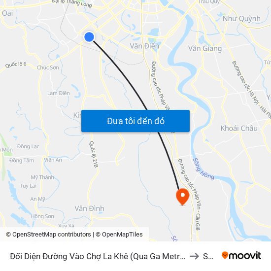 Đối Diện Đường Vào Chợ La Khê (Qua Ga Metro La Khê) - 405 Quang Trung (Hà Đông) to Sơn Hà map