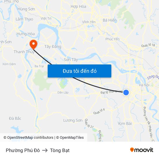 Phường Phú Đô to Tòng Bạt map