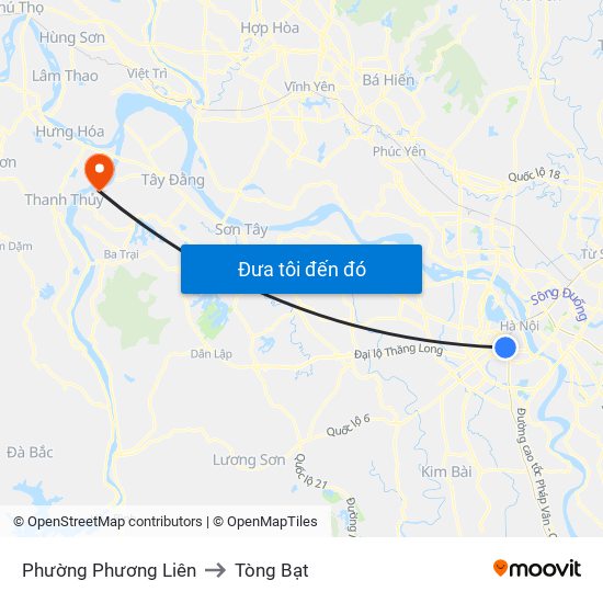 Phường Phương Liên to Tòng Bạt map