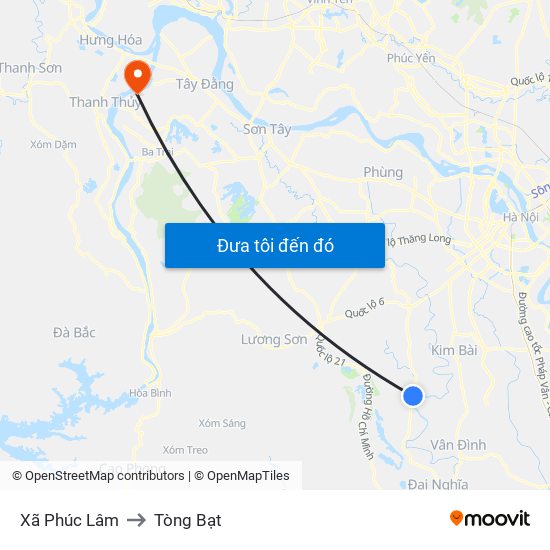 Xã Phúc Lâm to Tòng Bạt map