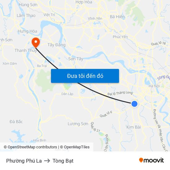 Phường Phú La to Tòng Bạt map