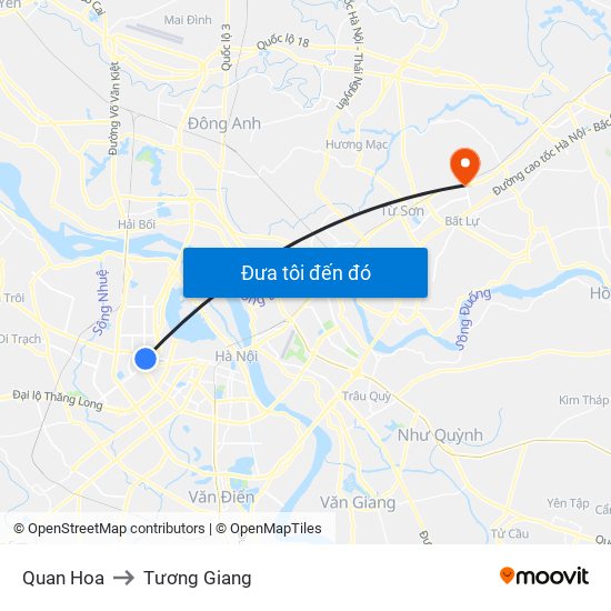 Quan Hoa to Tương Giang map