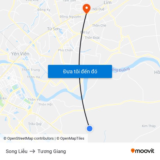 Song Liễu to Tương Giang map