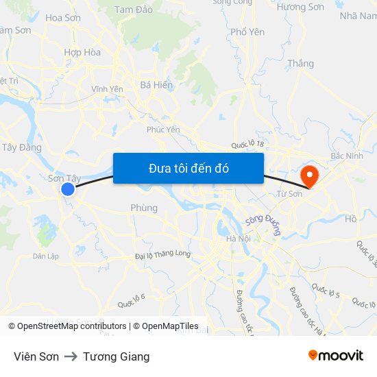 Viên Sơn to Tương Giang map