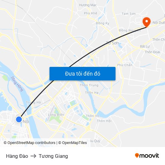 Hàng Đào to Tương Giang map