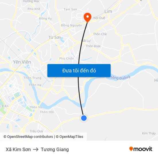 Xã Kim Sơn to Tương Giang map