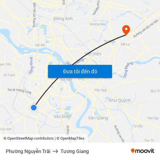 Phường Nguyễn Trãi to Tương Giang map