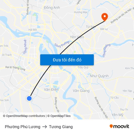 Phường Phú Lương to Tương Giang map