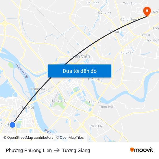 Phường Phương Liên to Tương Giang map