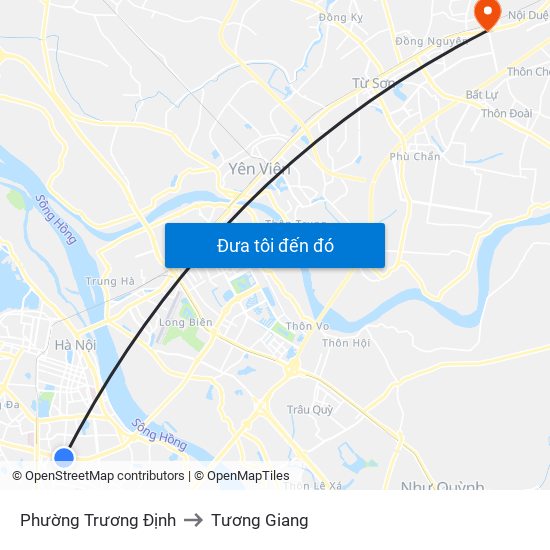 Phường Trương Định to Tương Giang map