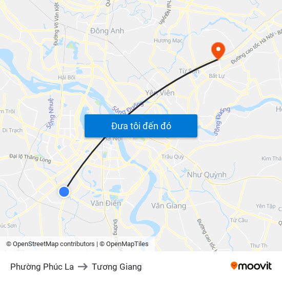 Phường Phúc La to Tương Giang map