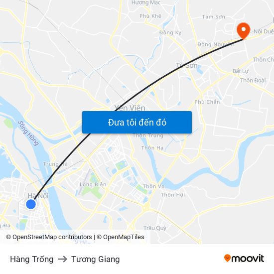 Hàng Trống to Tương Giang map