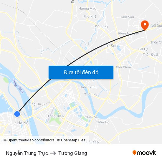 Nguyễn Trung Trực to Tương Giang map
