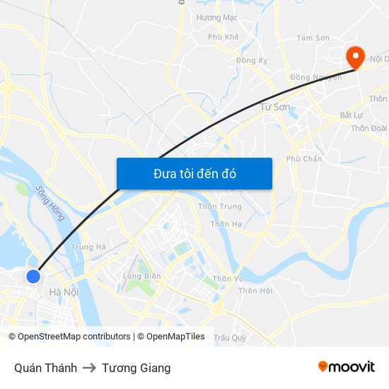 Quán Thánh to Tương Giang map