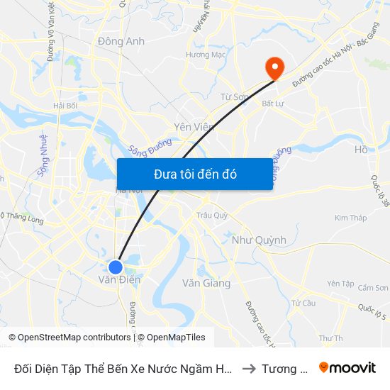 Đối Diện Tập Thể Bến Xe Nước Ngầm Hà Nội - Ngọc Hồi to Tương Giang map