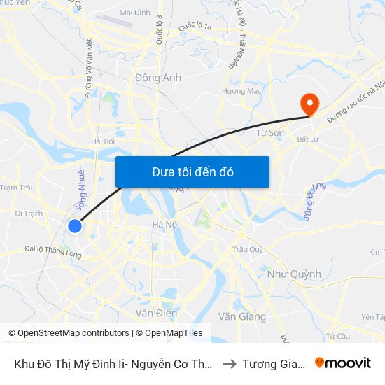 Khu Đô Thị Mỹ Đình Ii- Nguyễn Cơ Thạch to Tương Giang map