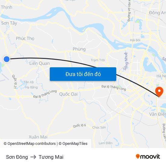 Sơn Đông to Tương Mai map