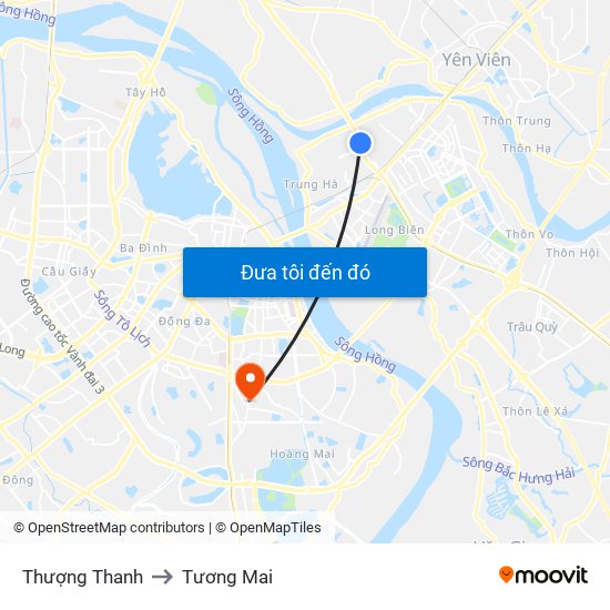 Thượng Thanh to Tương Mai map