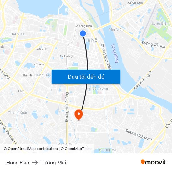 Hàng Đào to Tương Mai map