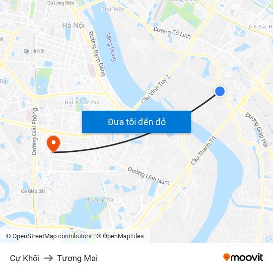 Cự Khối to Tương Mai map