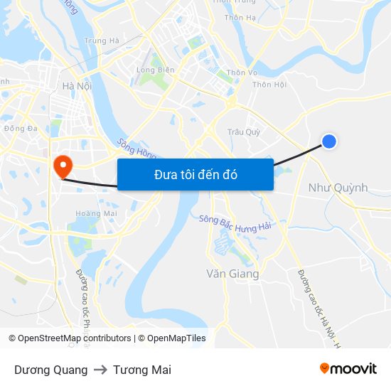 Dương Quang to Tương Mai map