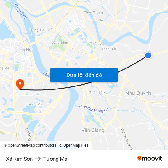 Xã Kim Sơn to Tương Mai map