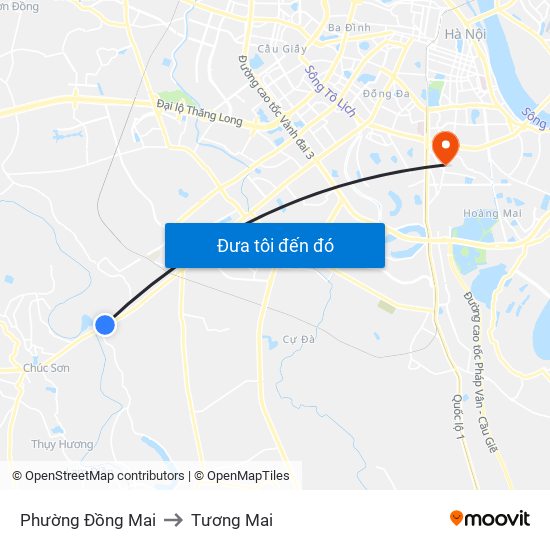 Phường Đồng Mai to Tương Mai map