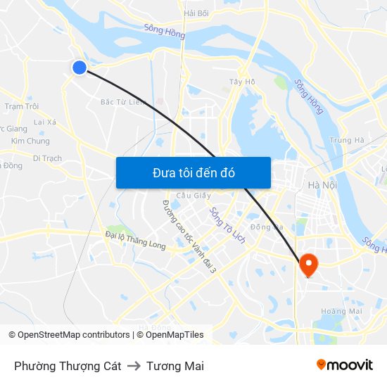 Phường Thượng Cát to Tương Mai map